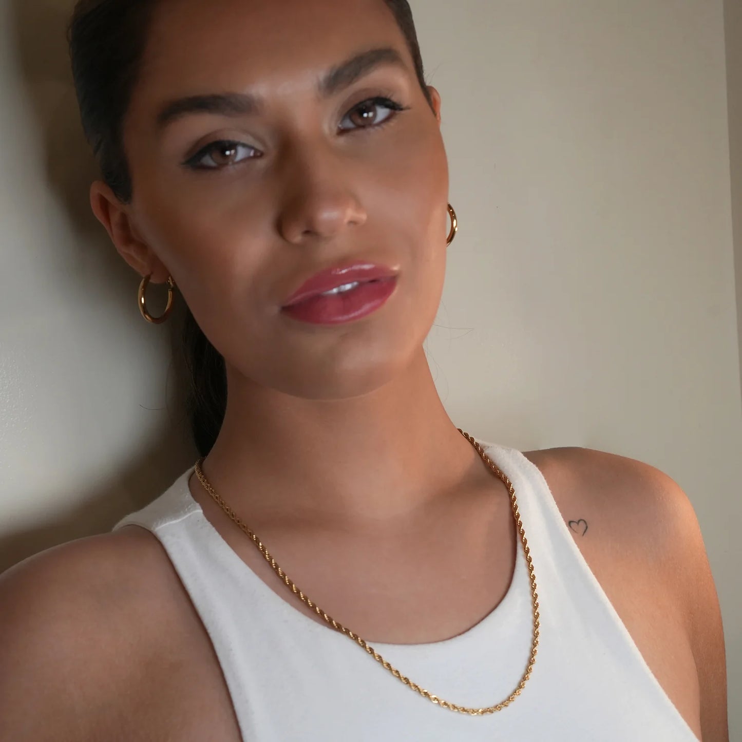 BALHAM Rope Chain Textured Gold Necklace