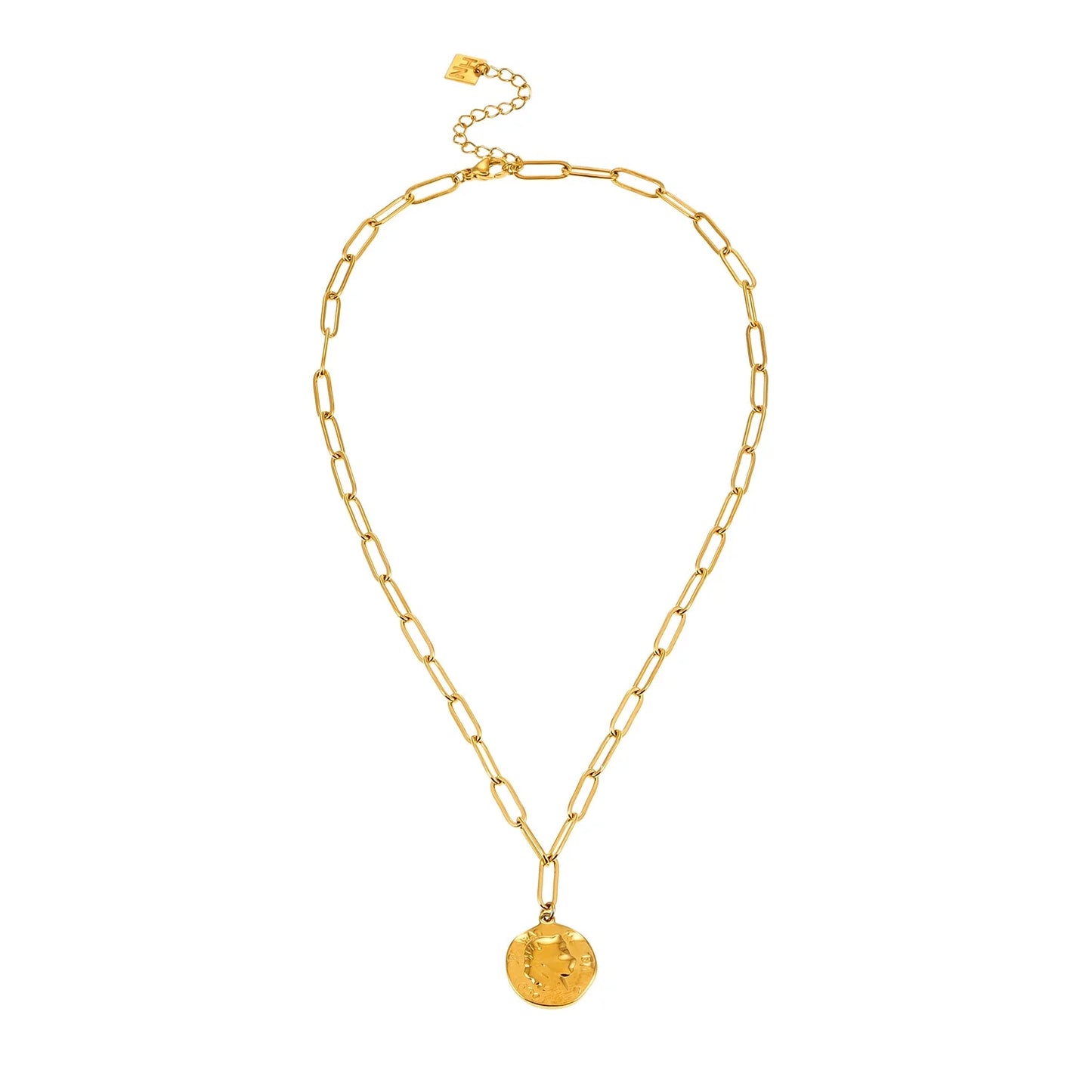 BILBAO Roman Coin Pendant Chain Necklace
