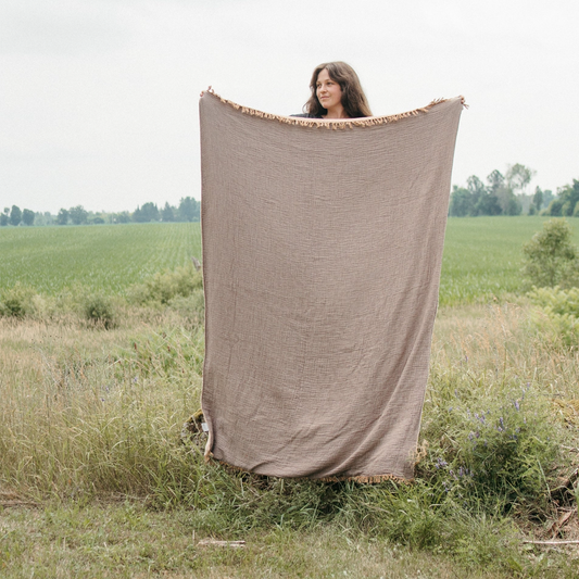 Crinkle Fleece-Lined Throw | HOME Collection