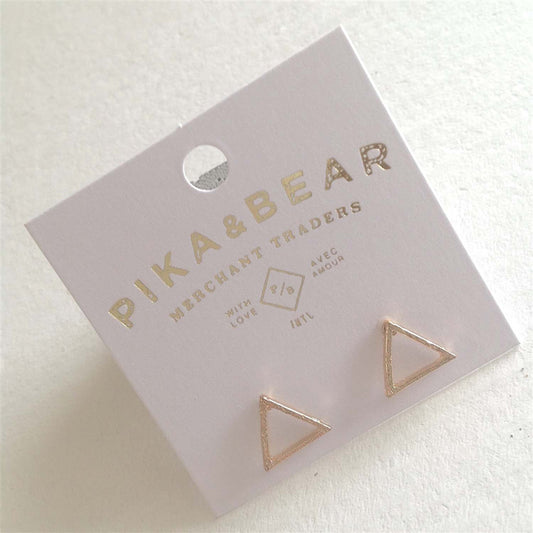 Triop Triangle Outline Stud Earrings