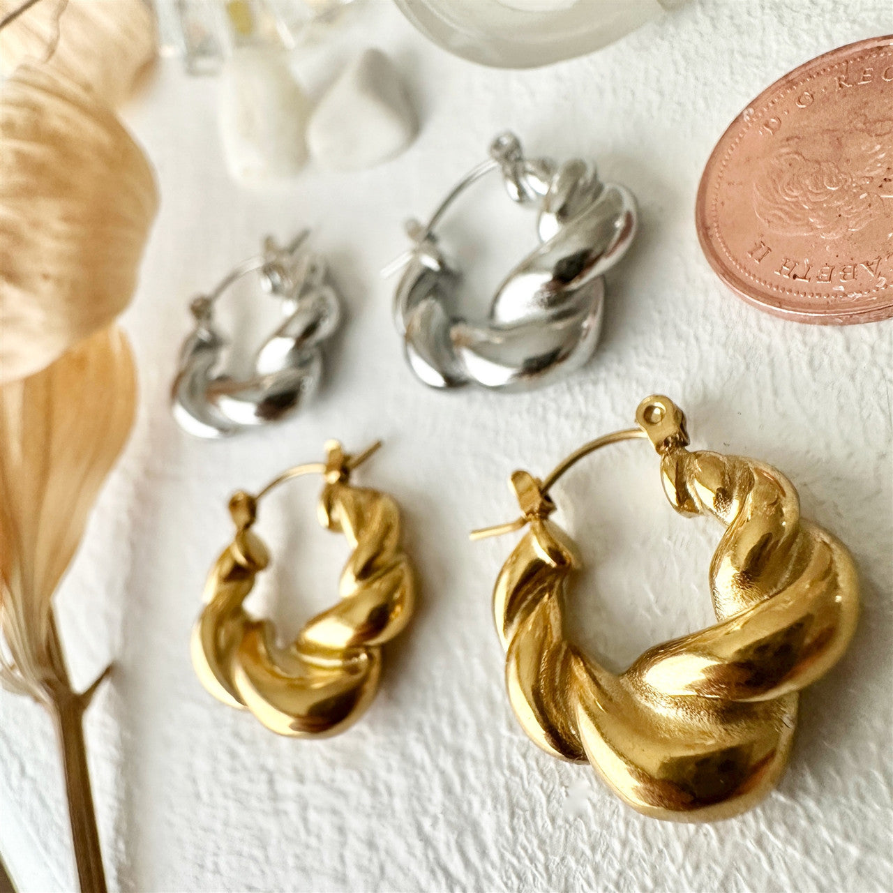 Torsade Twisted Hoop Earrings