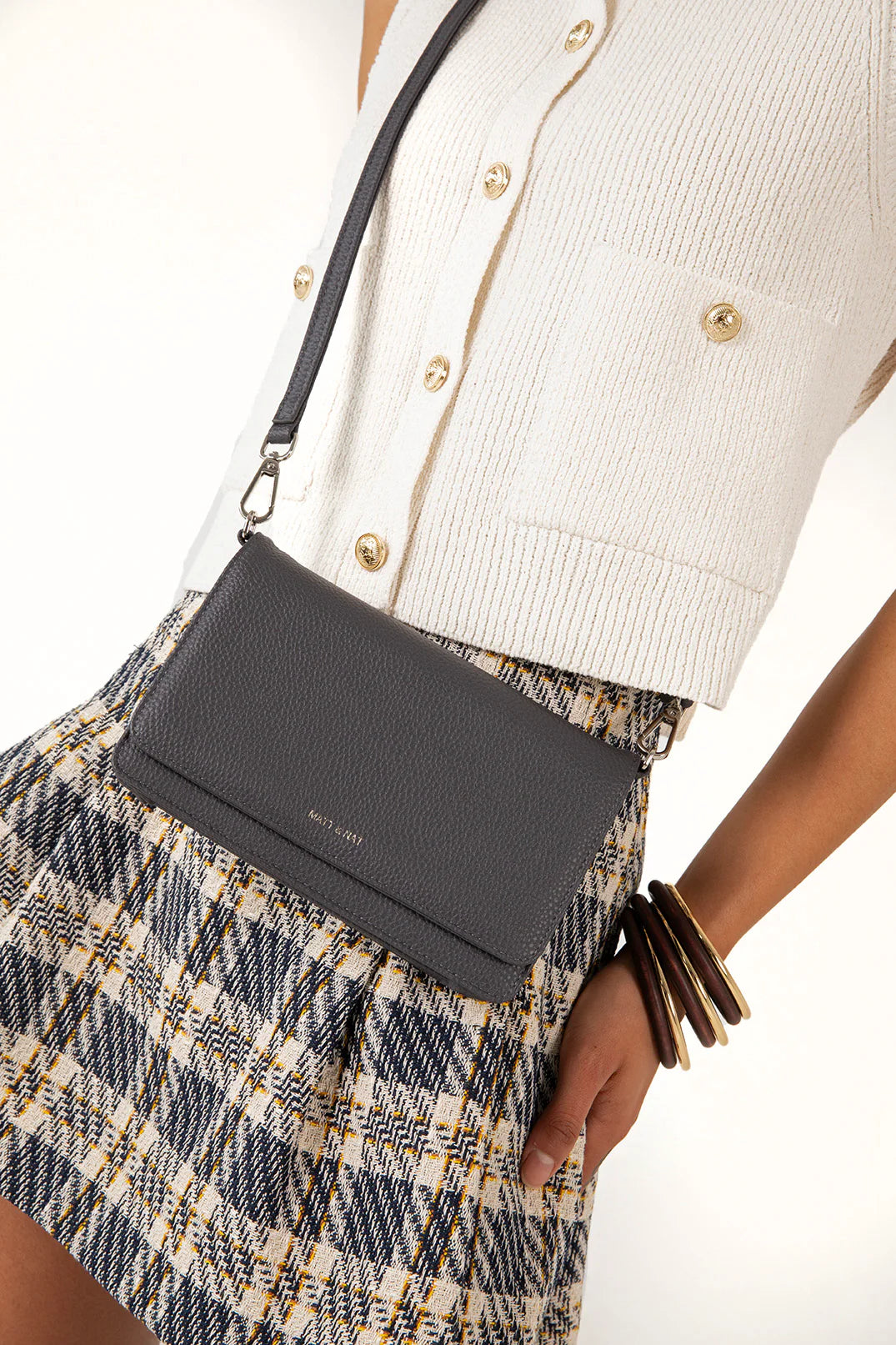 BEE Vegan Crossbody Bag - Grain