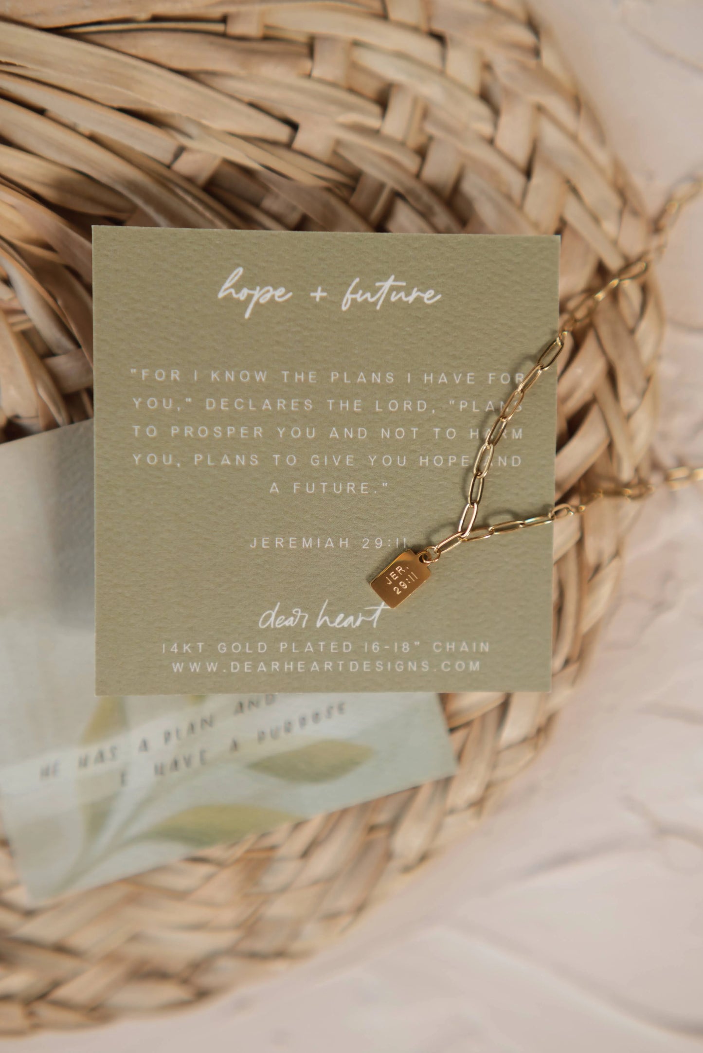 Hope + Future Tag Necklace