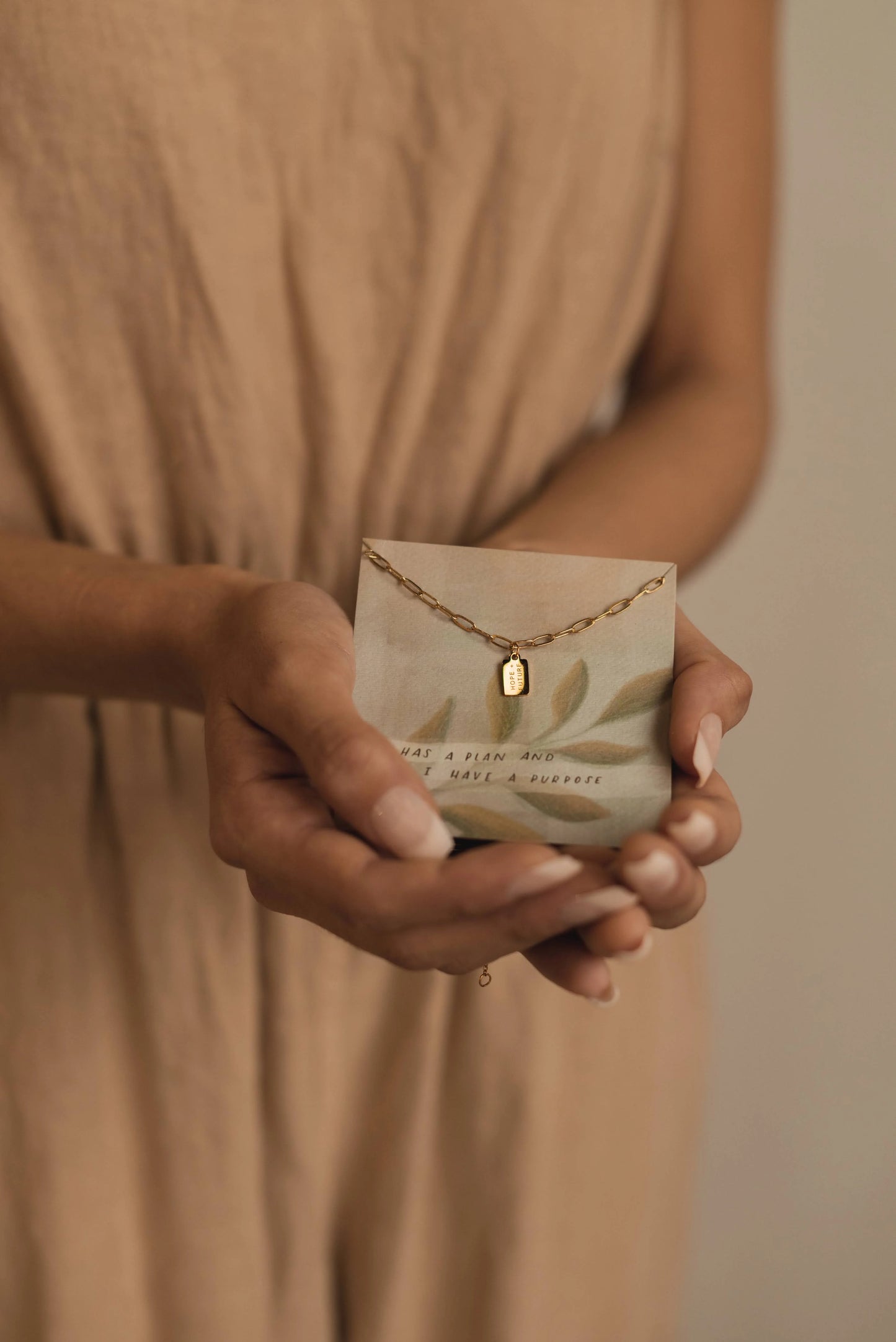 Hope + Future Tag Necklace