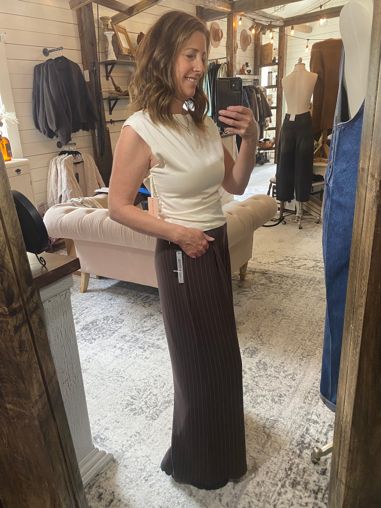 Caressa Striped Wide Pant