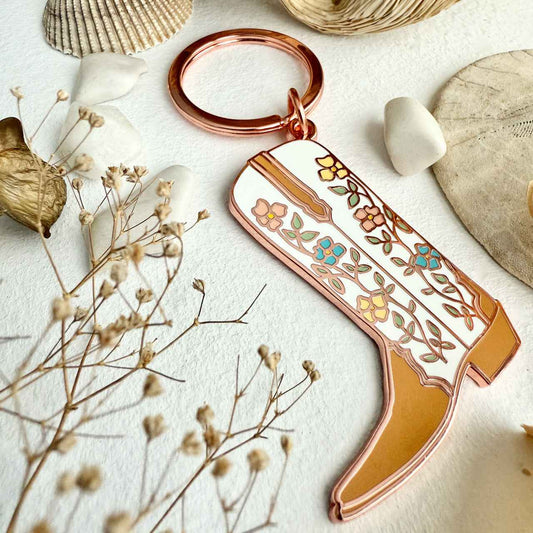Dolly Cowboy Boot Keychain