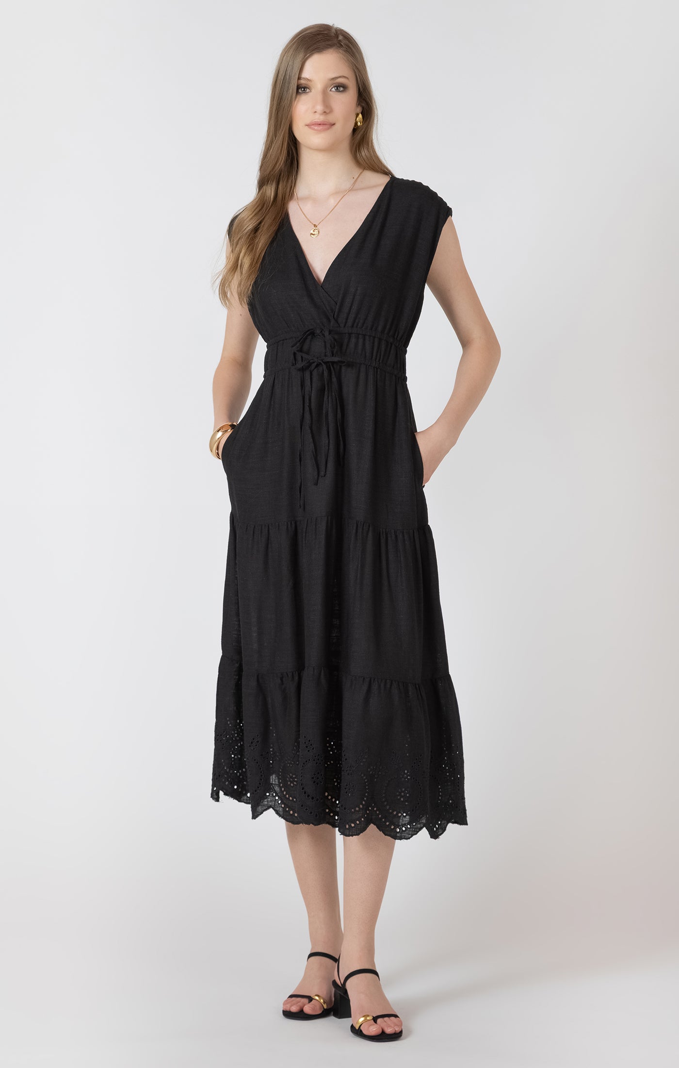 Kyra Eyelet Midi Dress