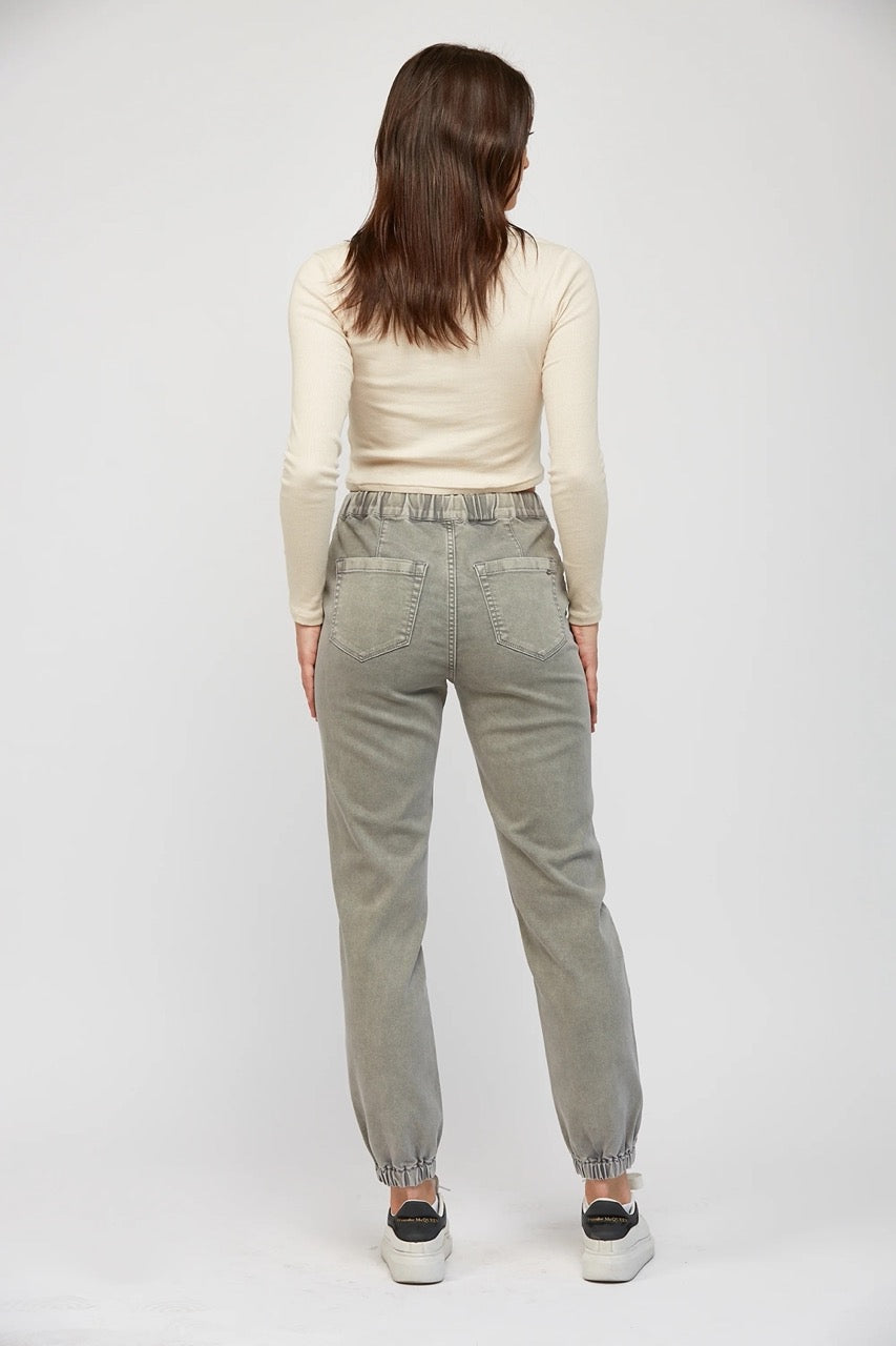 Lottie Denim Jogger - Straight & Arrow Boutique