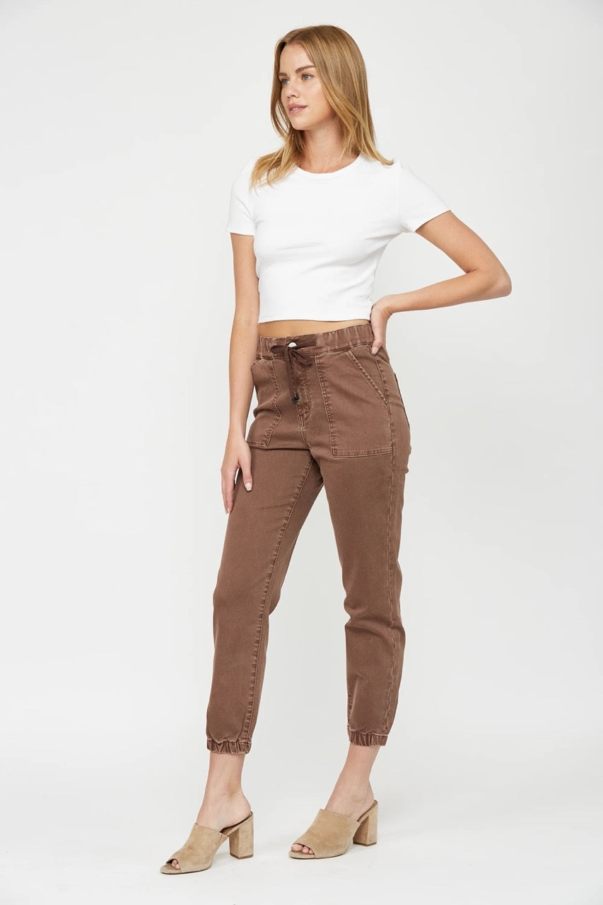 Lottie Denim Jogger - Straight & Arrow Boutique
