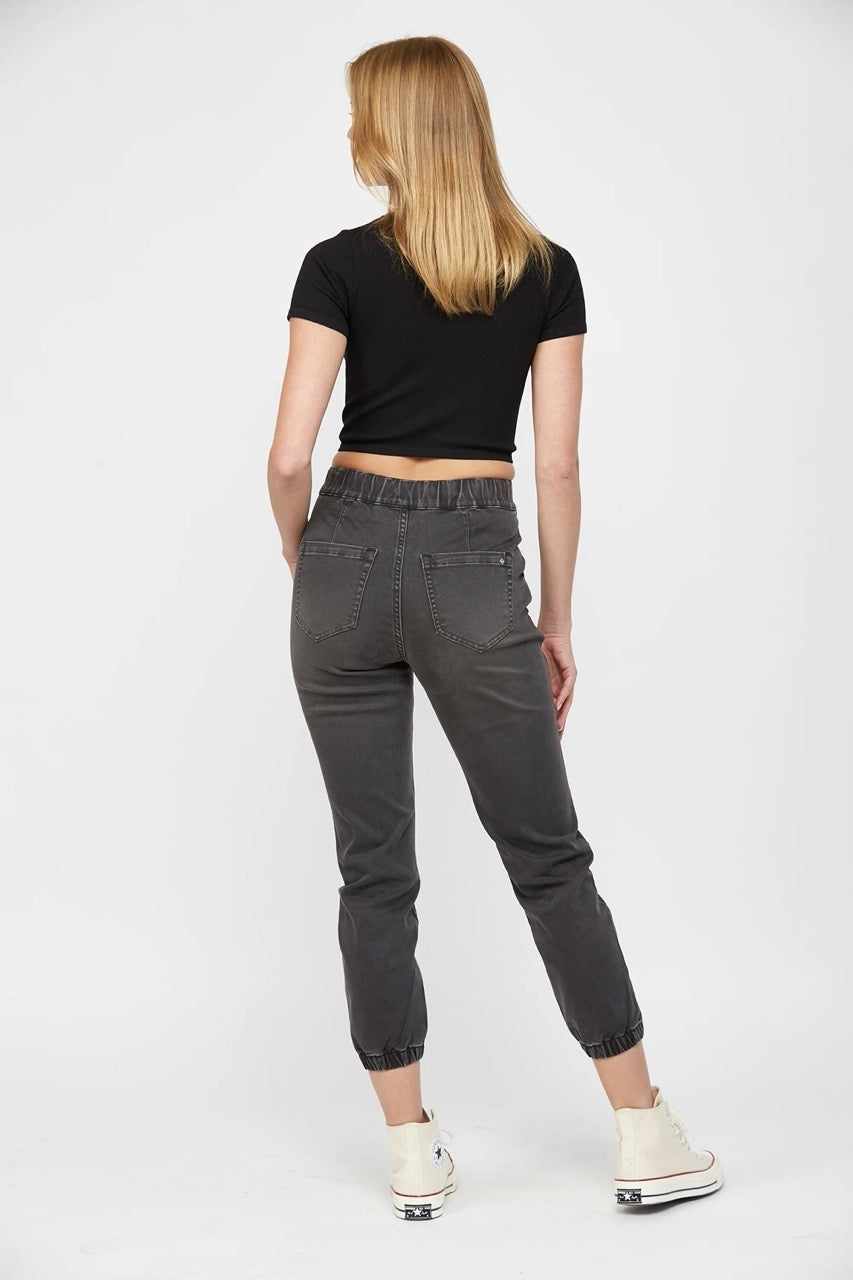 Lottie Denim Jogger - Straight & Arrow Boutique