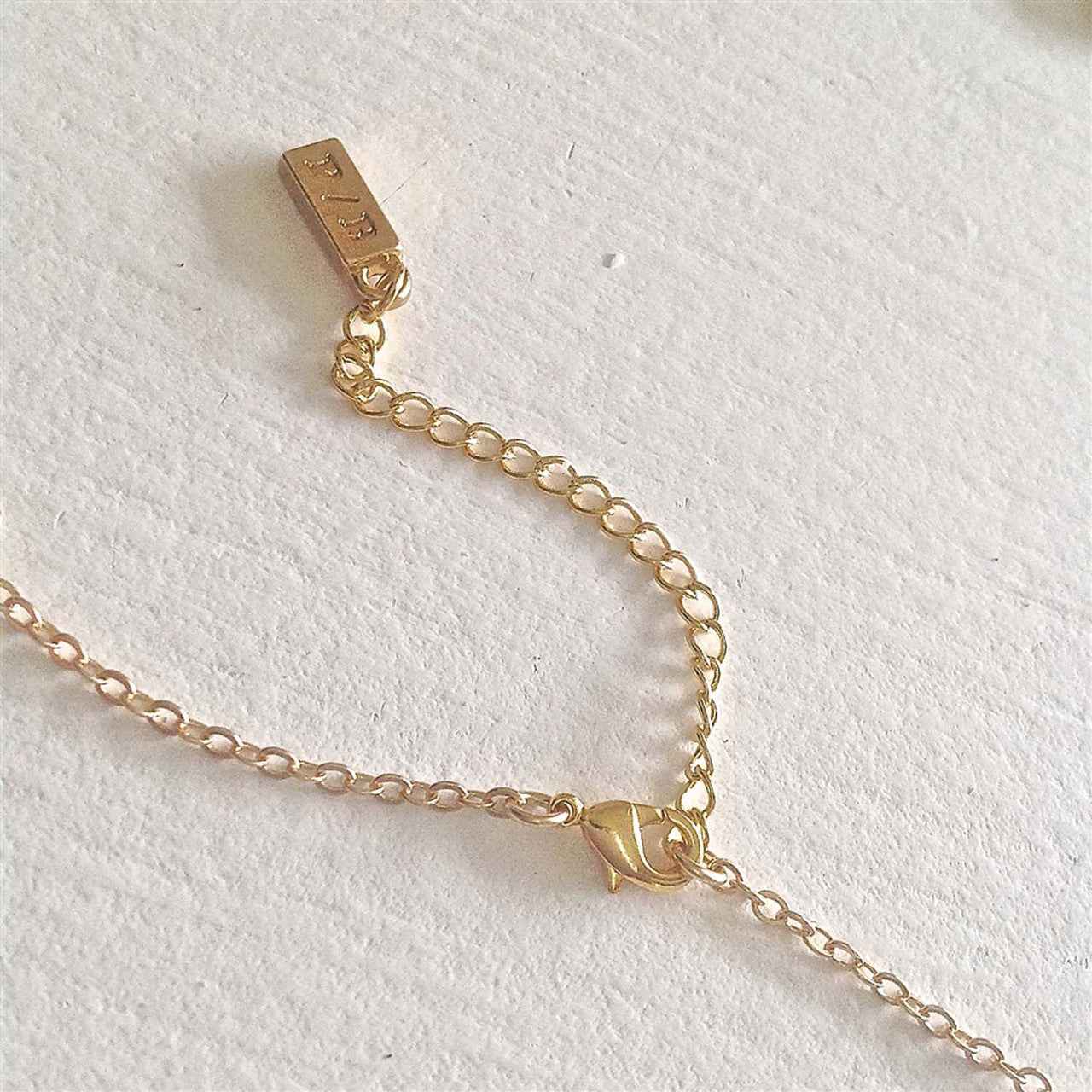 Atum Round Charm with Rhinestone Necklace