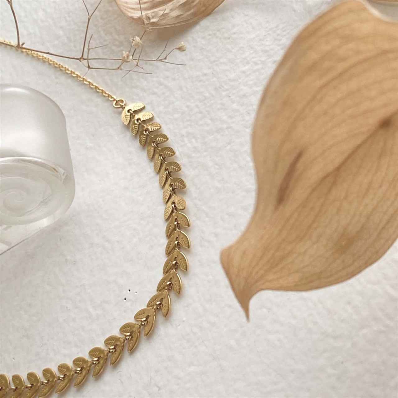 Laurel Leaf Chain Necklace