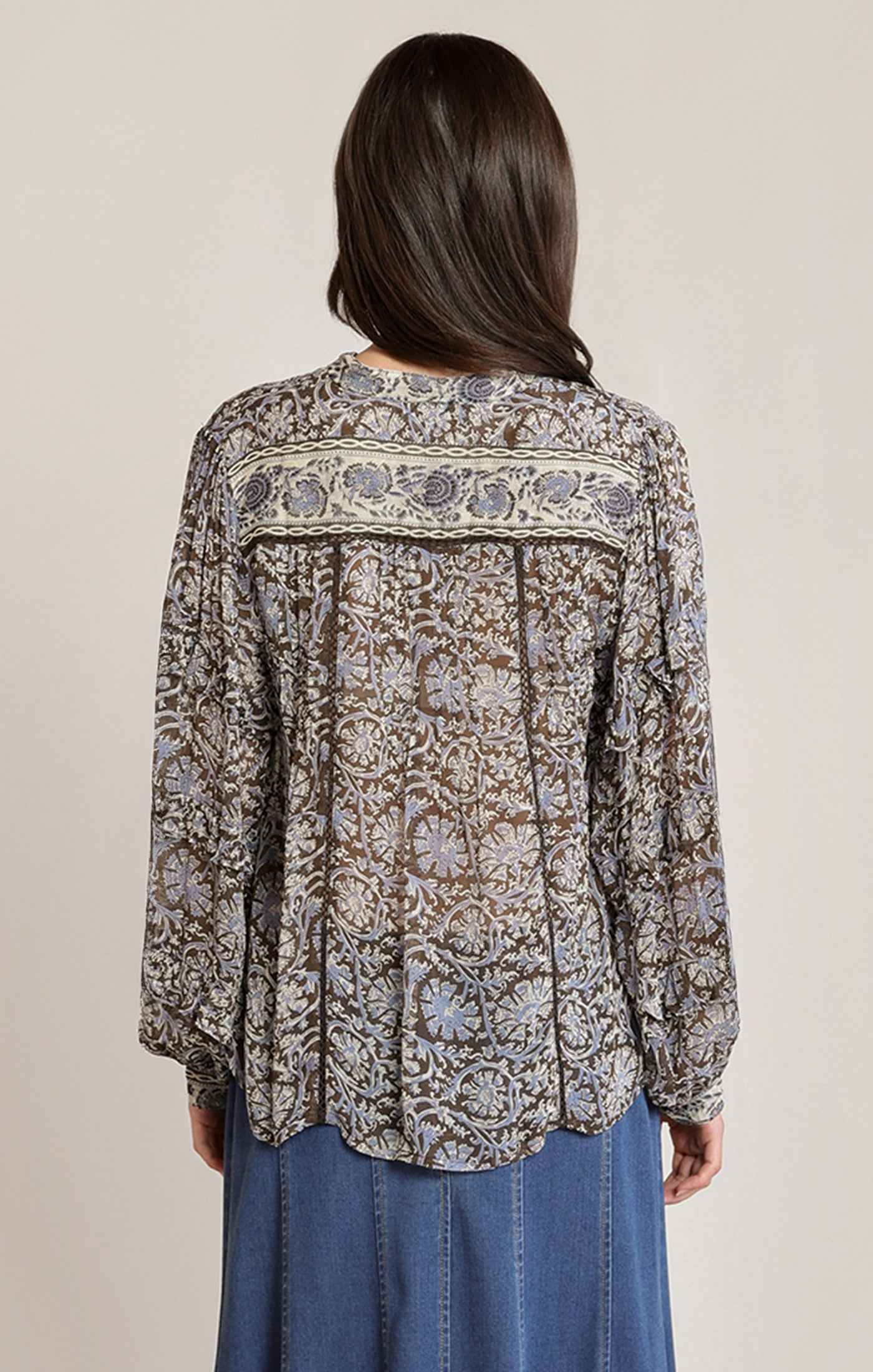 ORCHID PRINT BLOUSE
