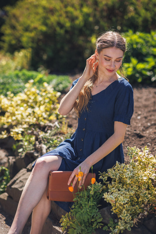 Nell Embroidered Mini Dress