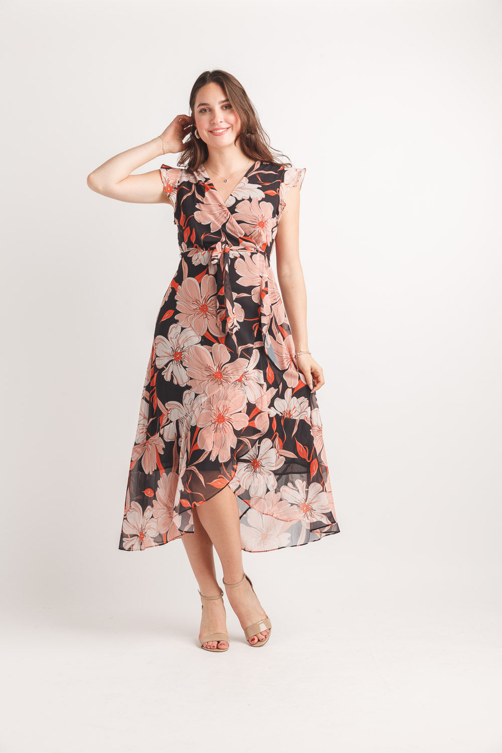The Georgette Floral Wrap Dress
