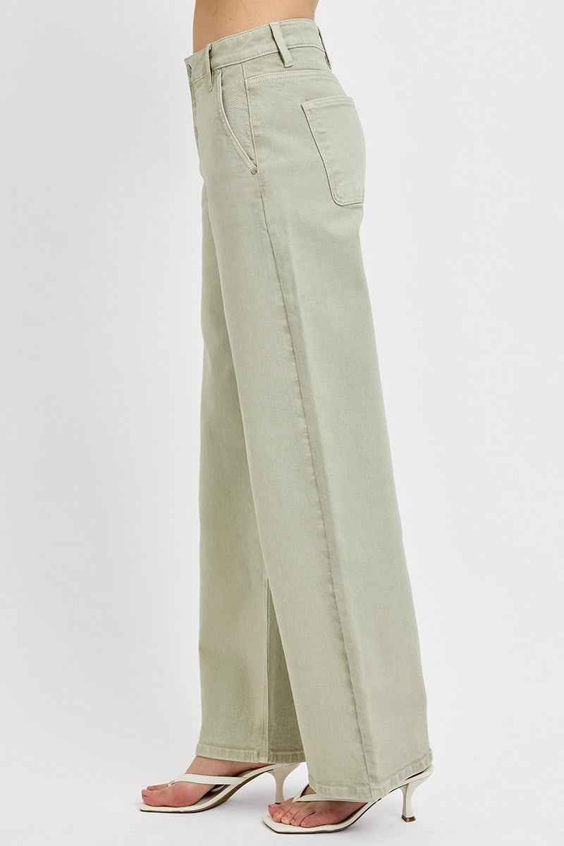 Sage High Rise Wide Jean