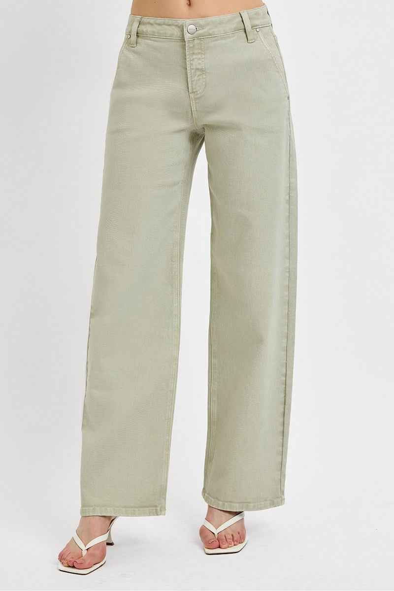 Sage High Rise Wide Jean