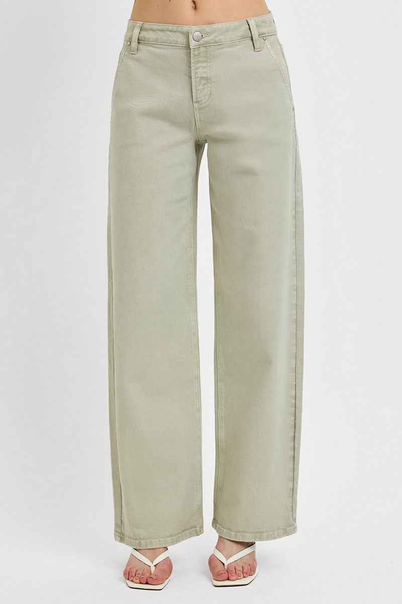 Sage High Rise Wide Jean