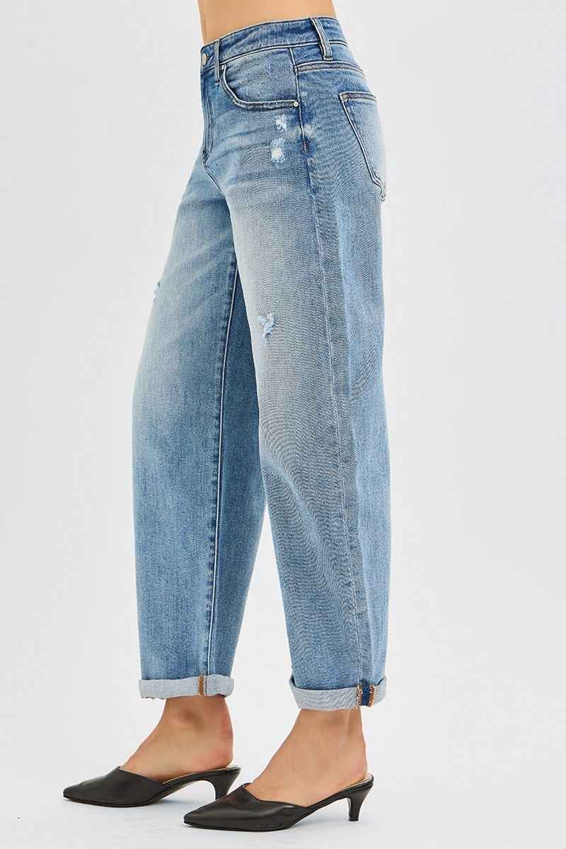Kendall Slouch Barrel Cuffed Jean