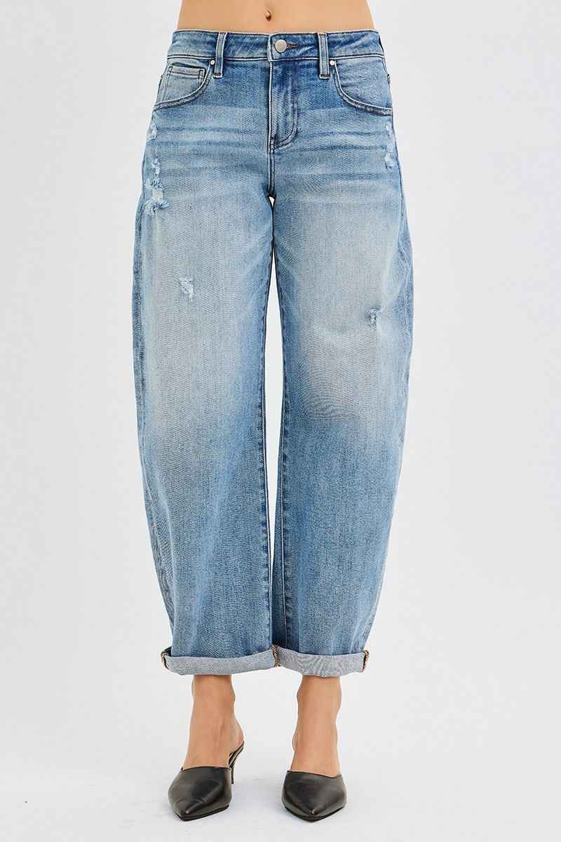 Kendall Slouch Barrel Cuffed Jean