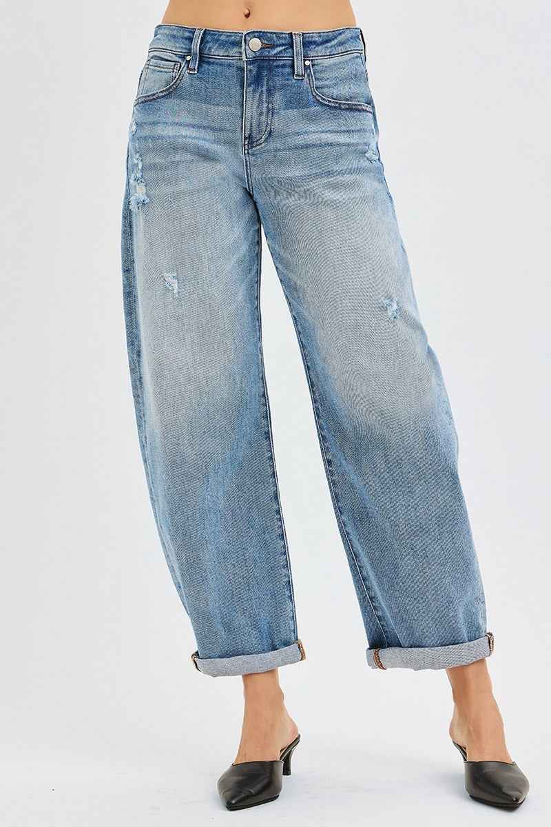 Kendall Slouch Barrel Cuffed Jean
