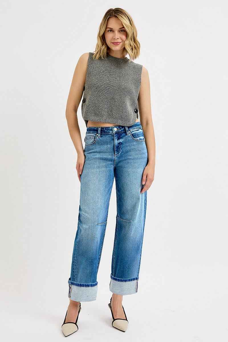 Tate Barrel Cuffed Jean