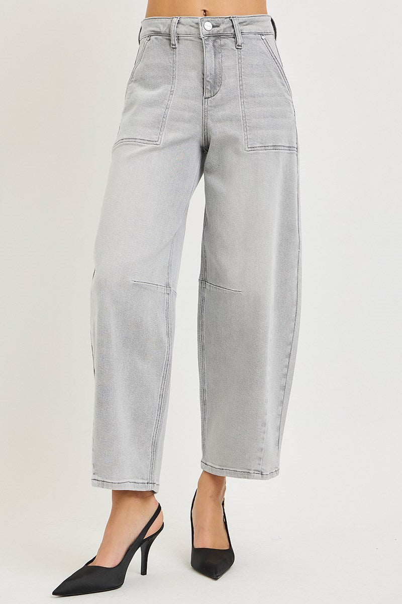 Frankie Cropped Barrel Jean