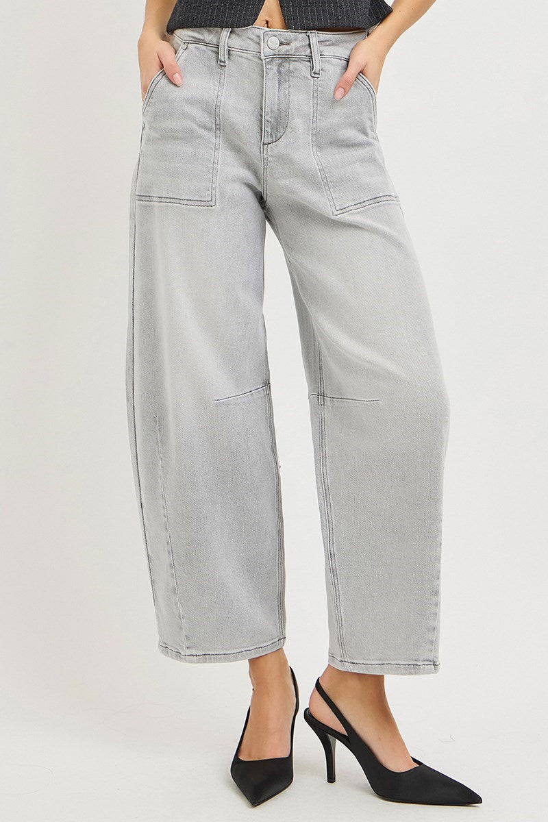 Frankie Cropped Barrel Jean