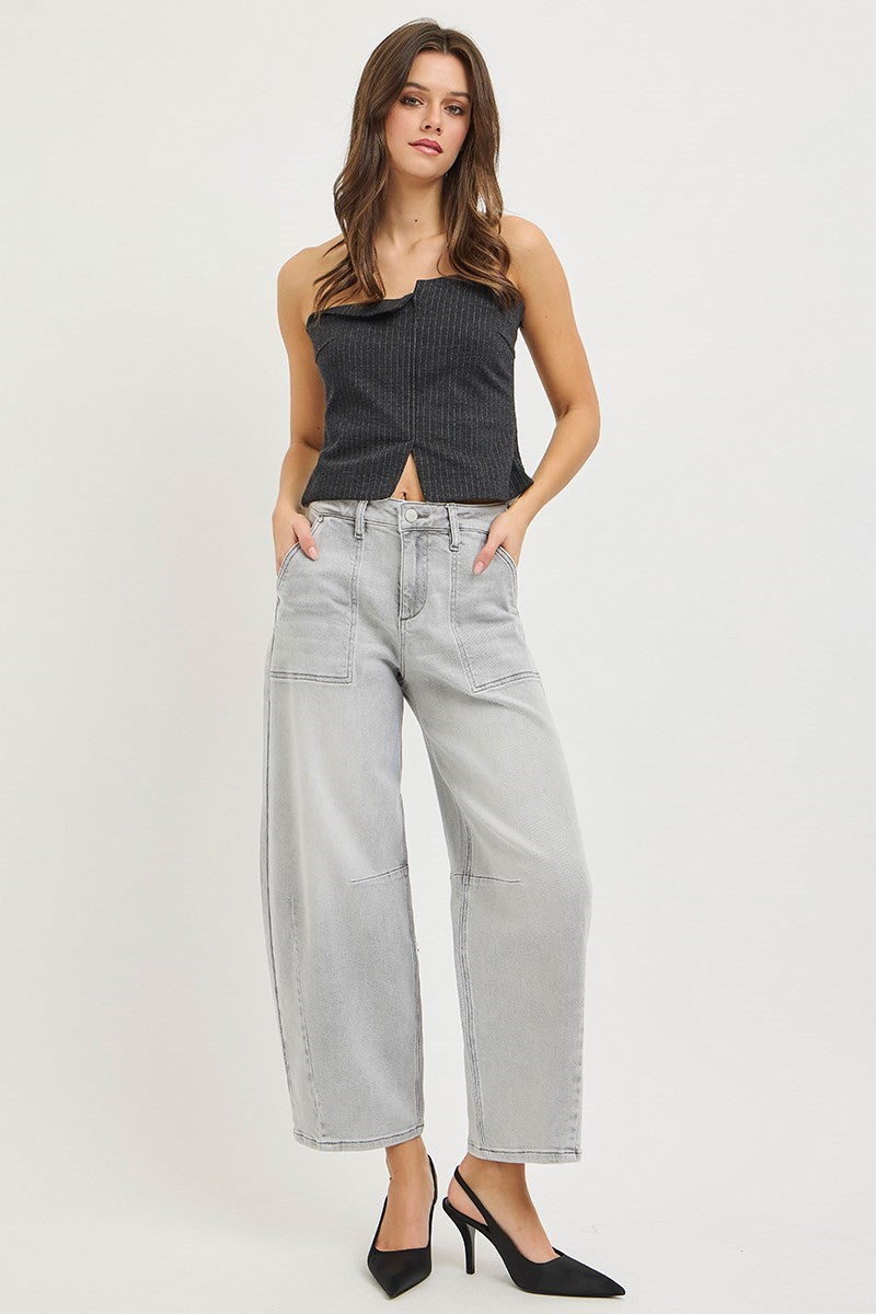 Frankie Cropped Barrel Jean