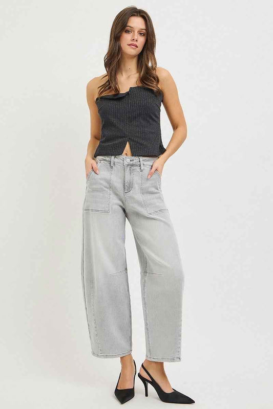 Frankie Cropped Barrel Jean