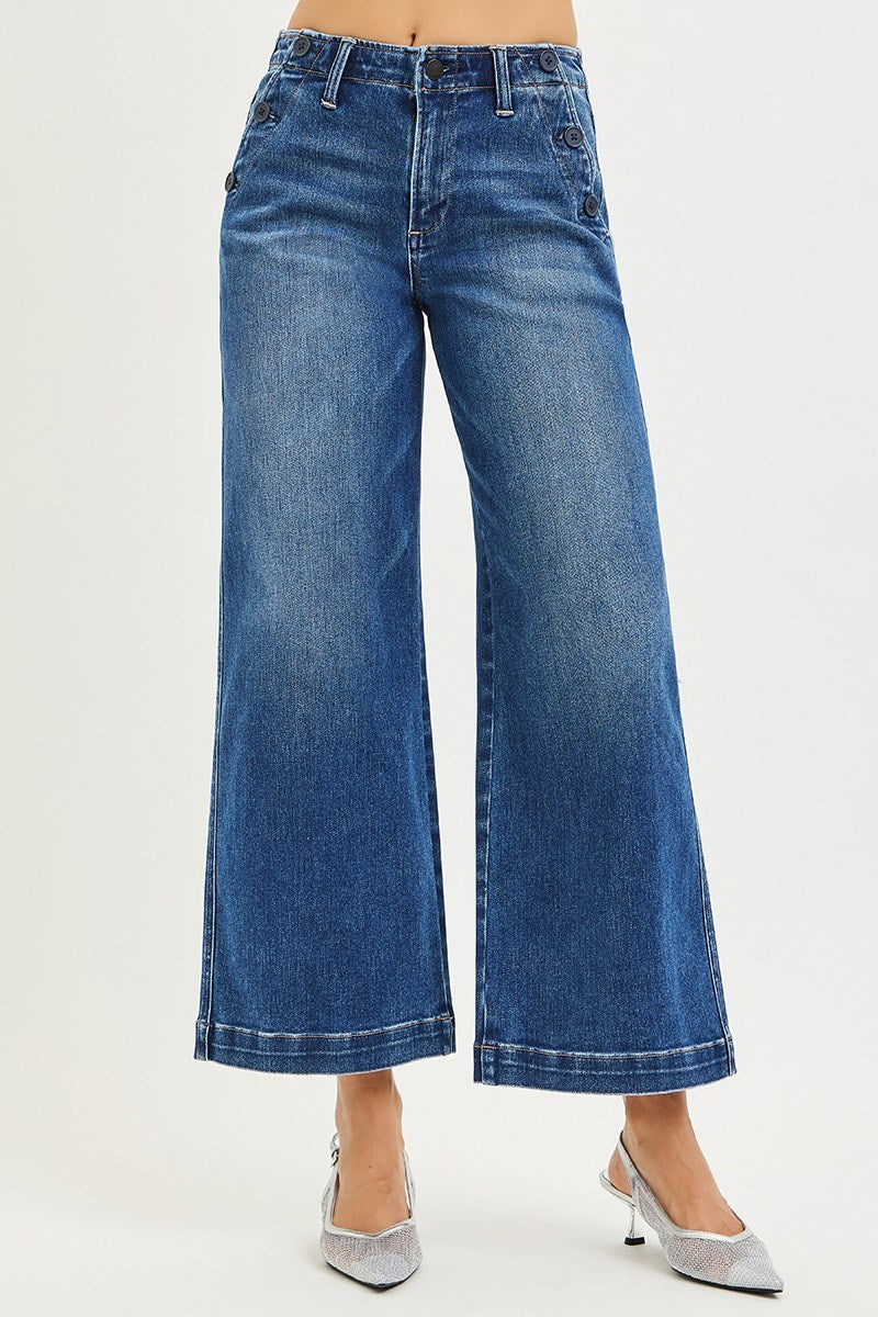 Sutton High Rise Wide Leg Jean