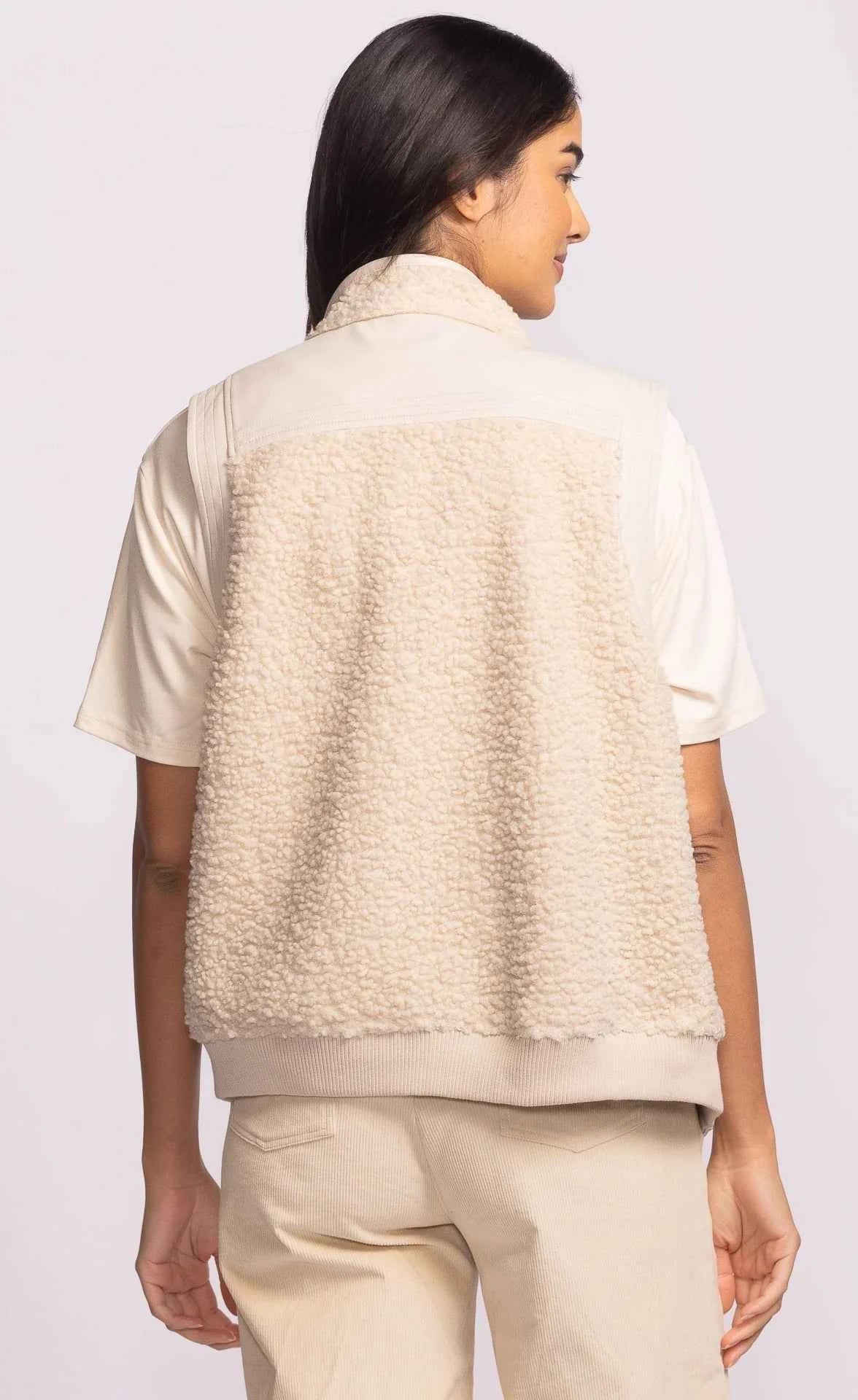 Vincino Fleece Faux Leather Vest