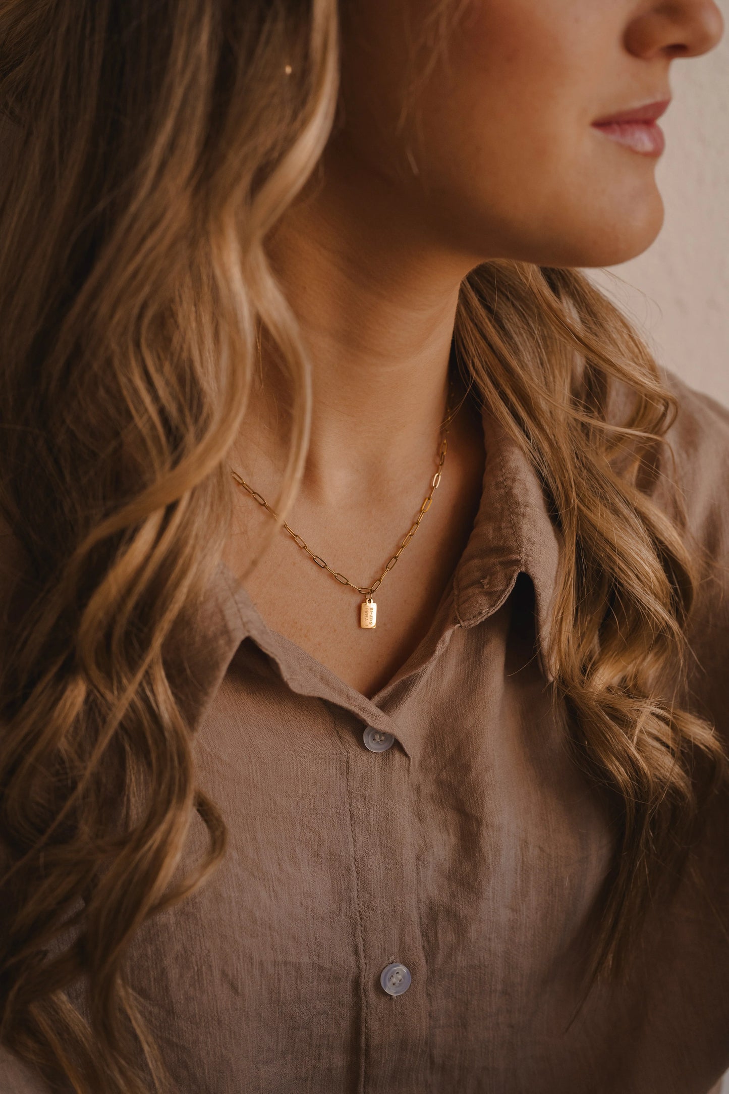 Pray Big Tag Necklace