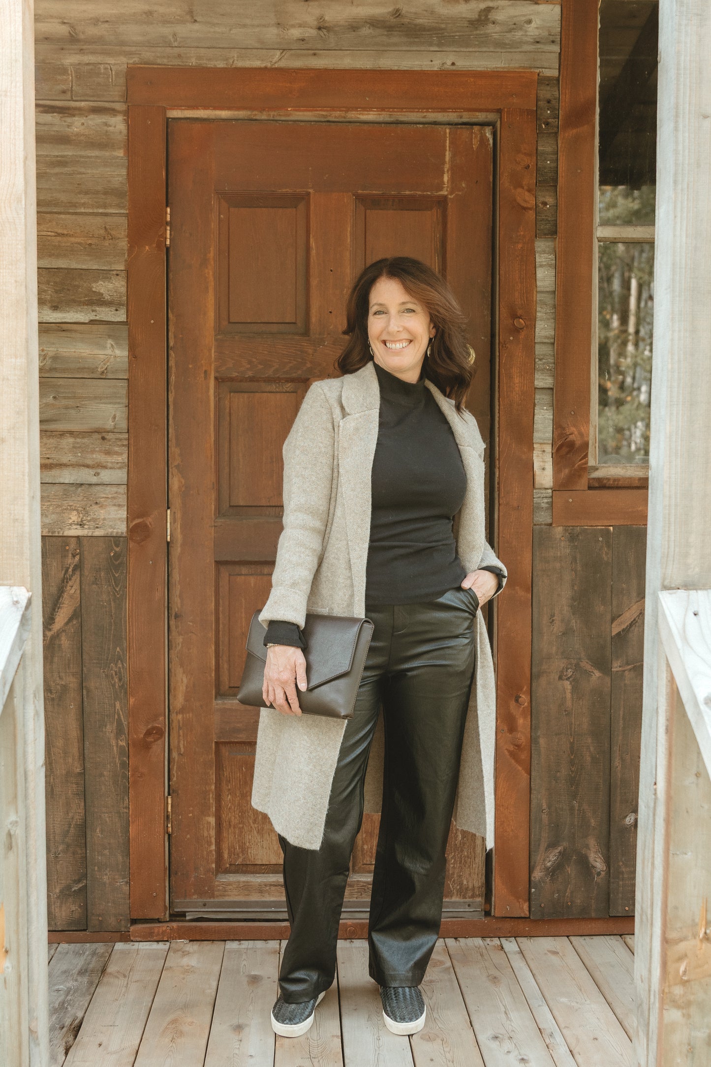 Sasha Faux Leather Wide Pants