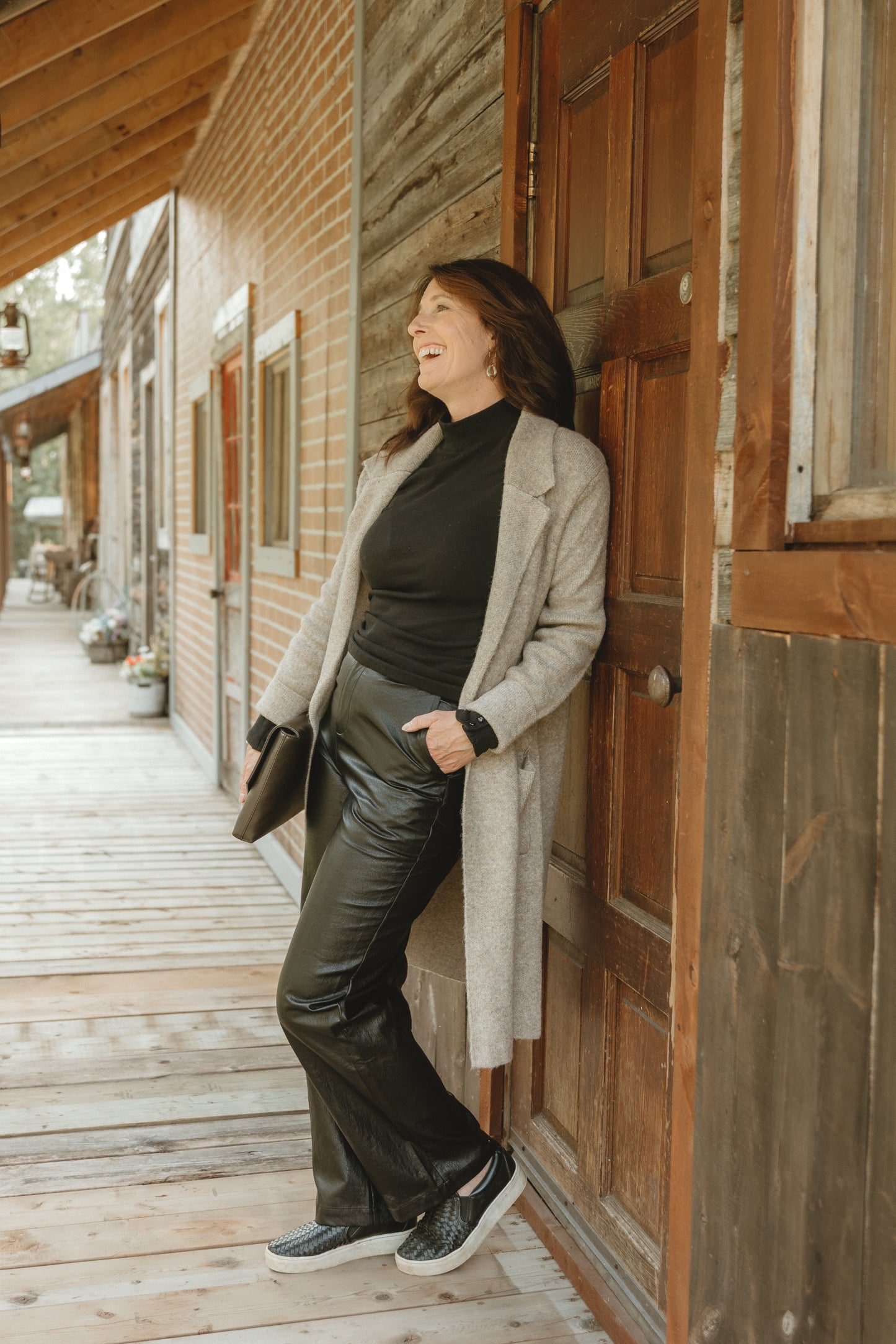 Sasha Faux Leather Wide Pants