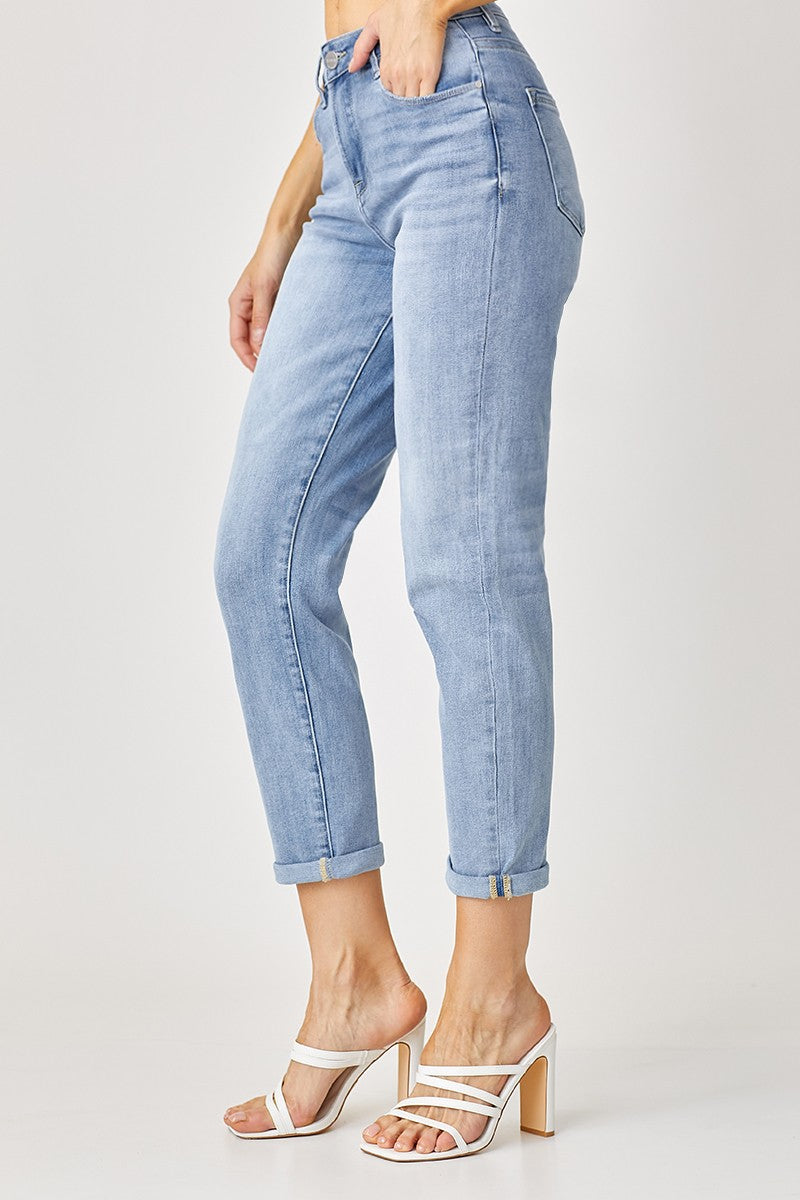 Maggie Cropped Mid Rise Wide Jean