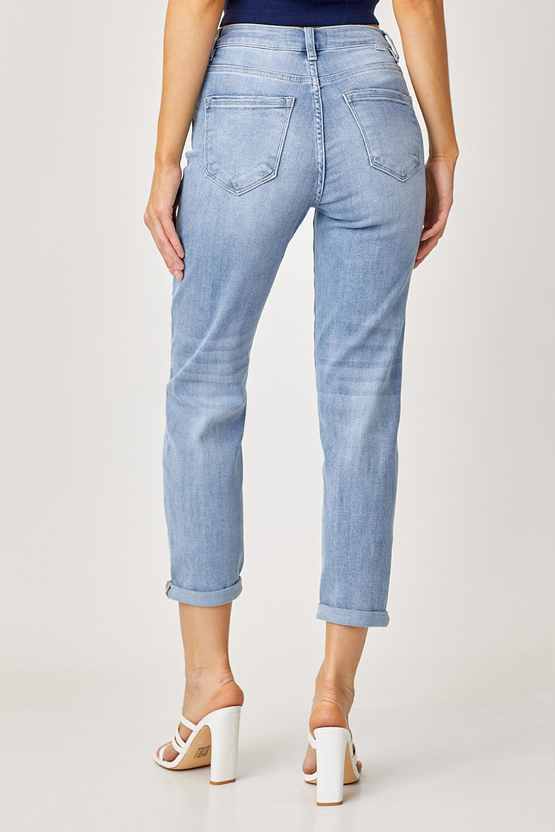 Maggie Cropped Mid Rise Wide Jean