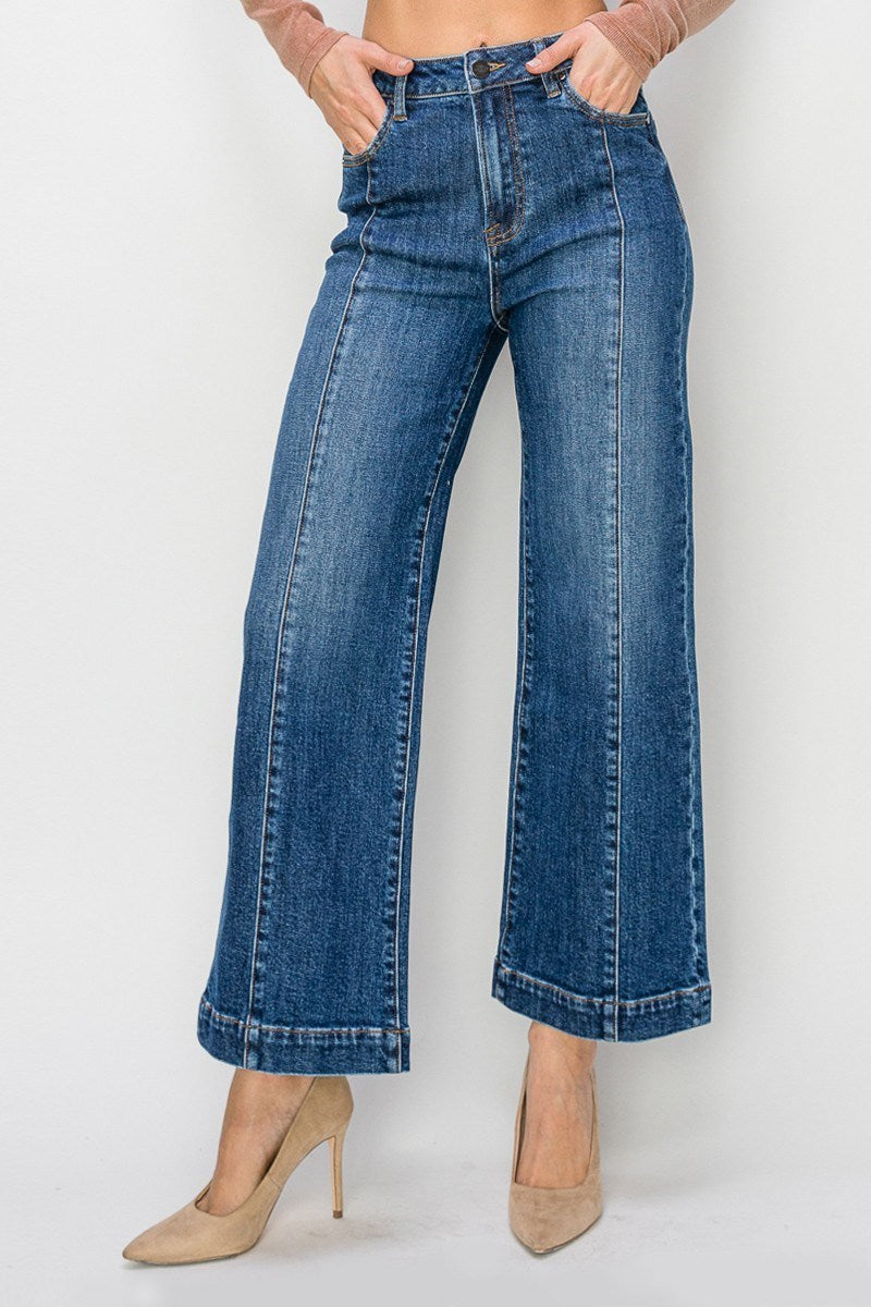 Drew Front Seam Wide Jeans - Straight & Arrow Boutique
