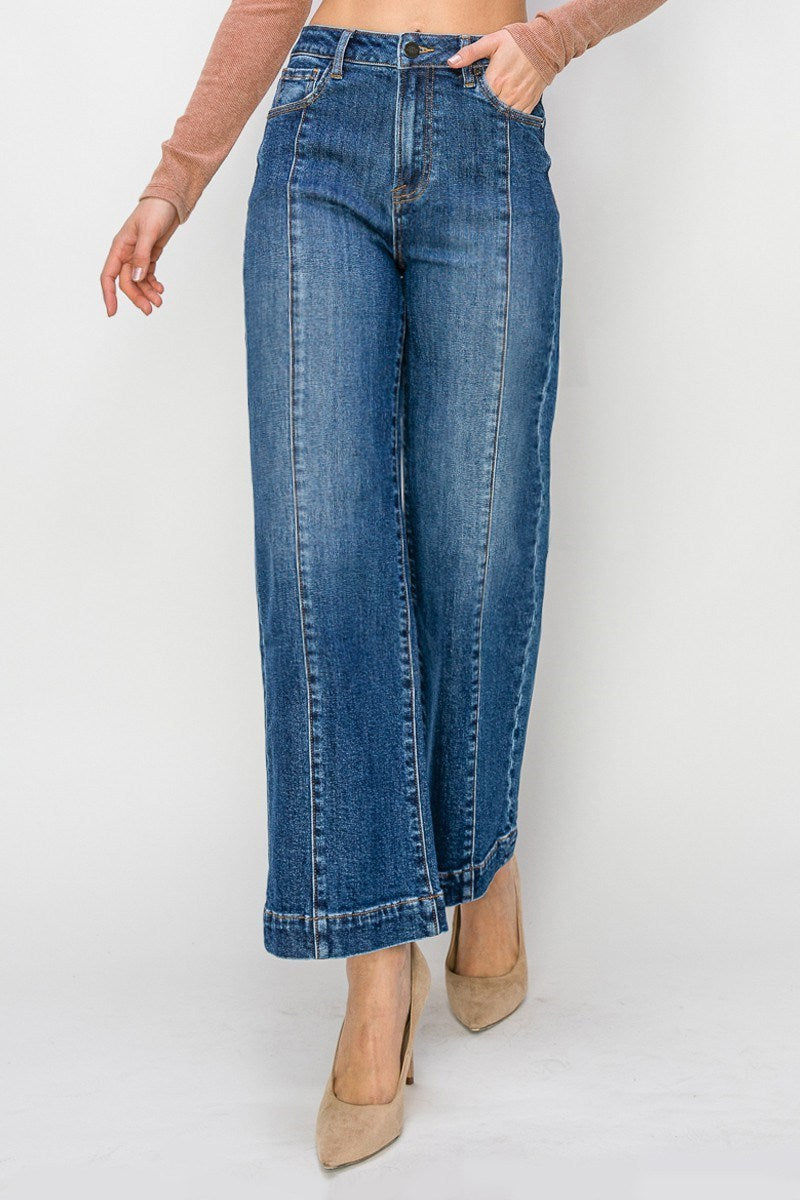 Drew Front Seam Wide Jeans - Straight & Arrow Boutique