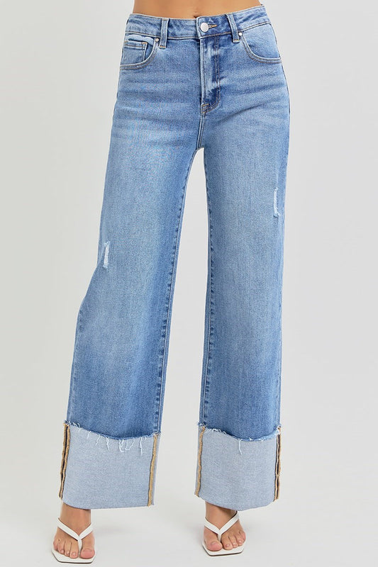 Valerie Wide Cuff Denim