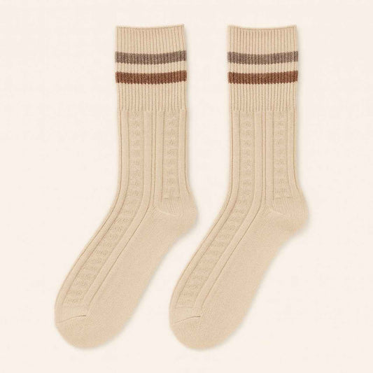 Duval Cable Knit Crew Sock