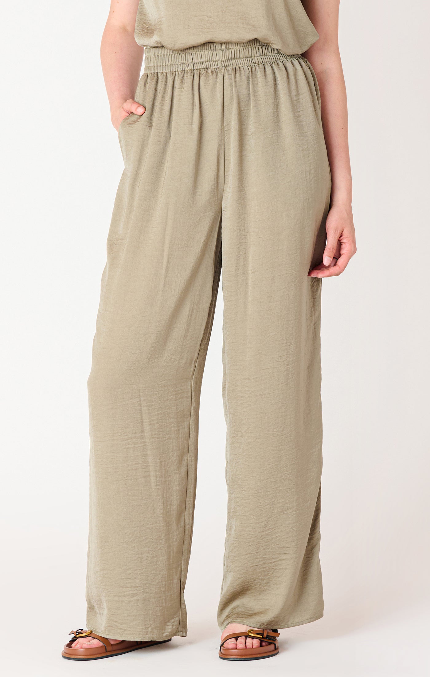 Serena Satin Wide-Leg Pants