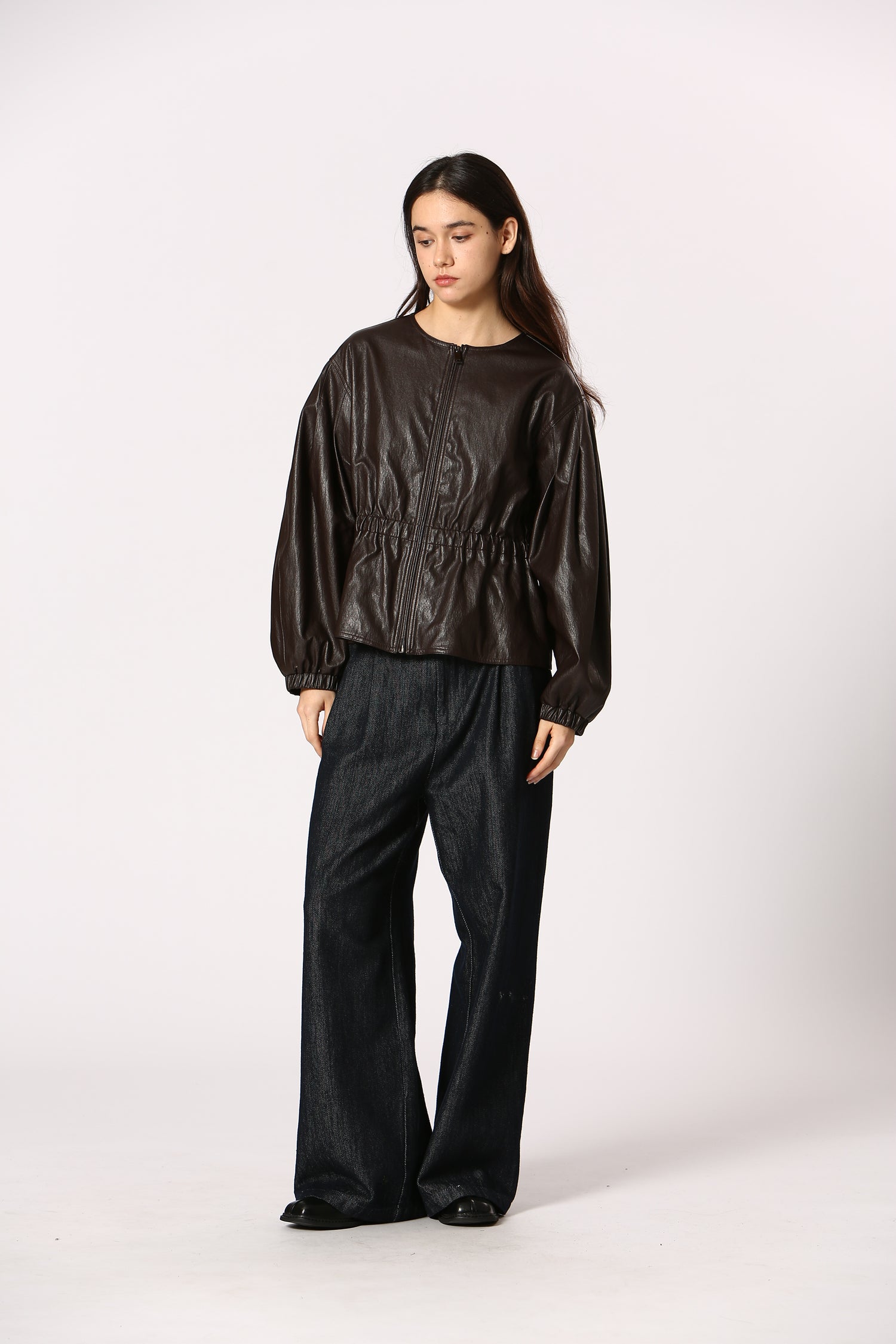 Adina Faux Leather Jacket - Straight & Arrow Boutique