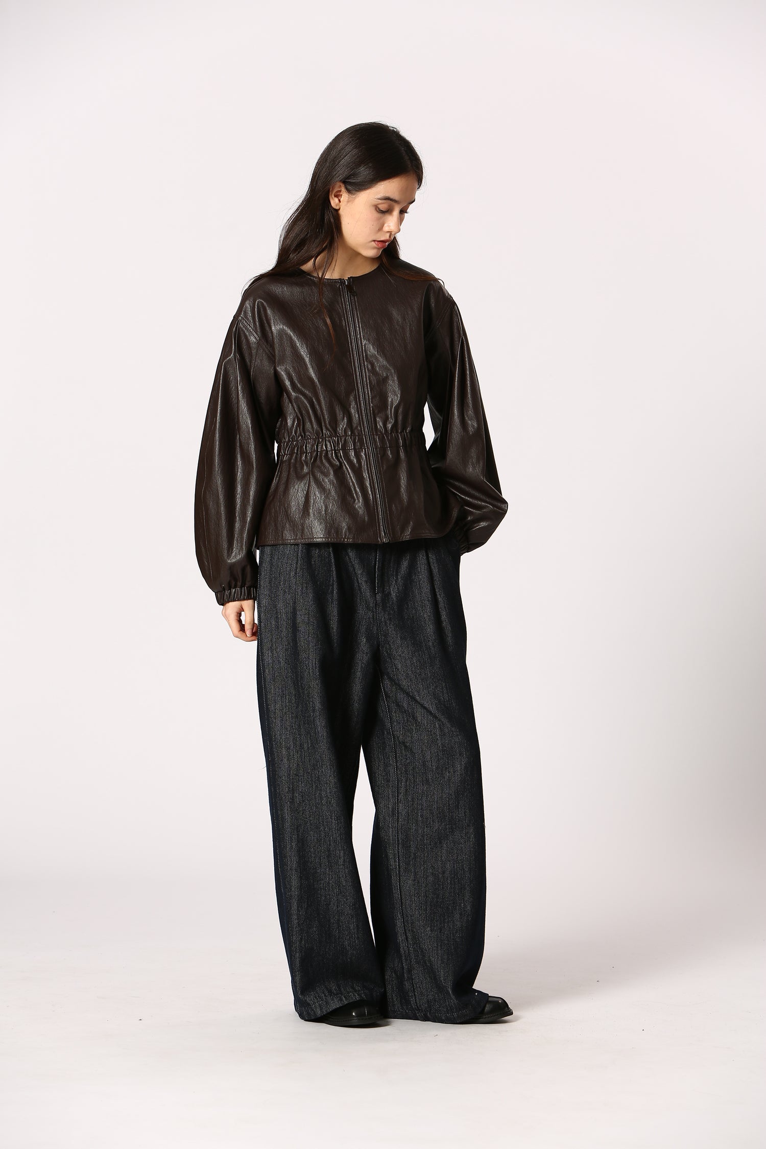 Adina Faux Leather Jacket - Straight & Arrow Boutique