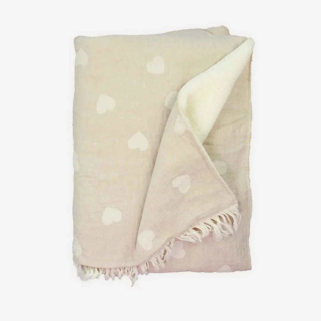 Have A Heart Fleece Lined Throw | HOME Collection