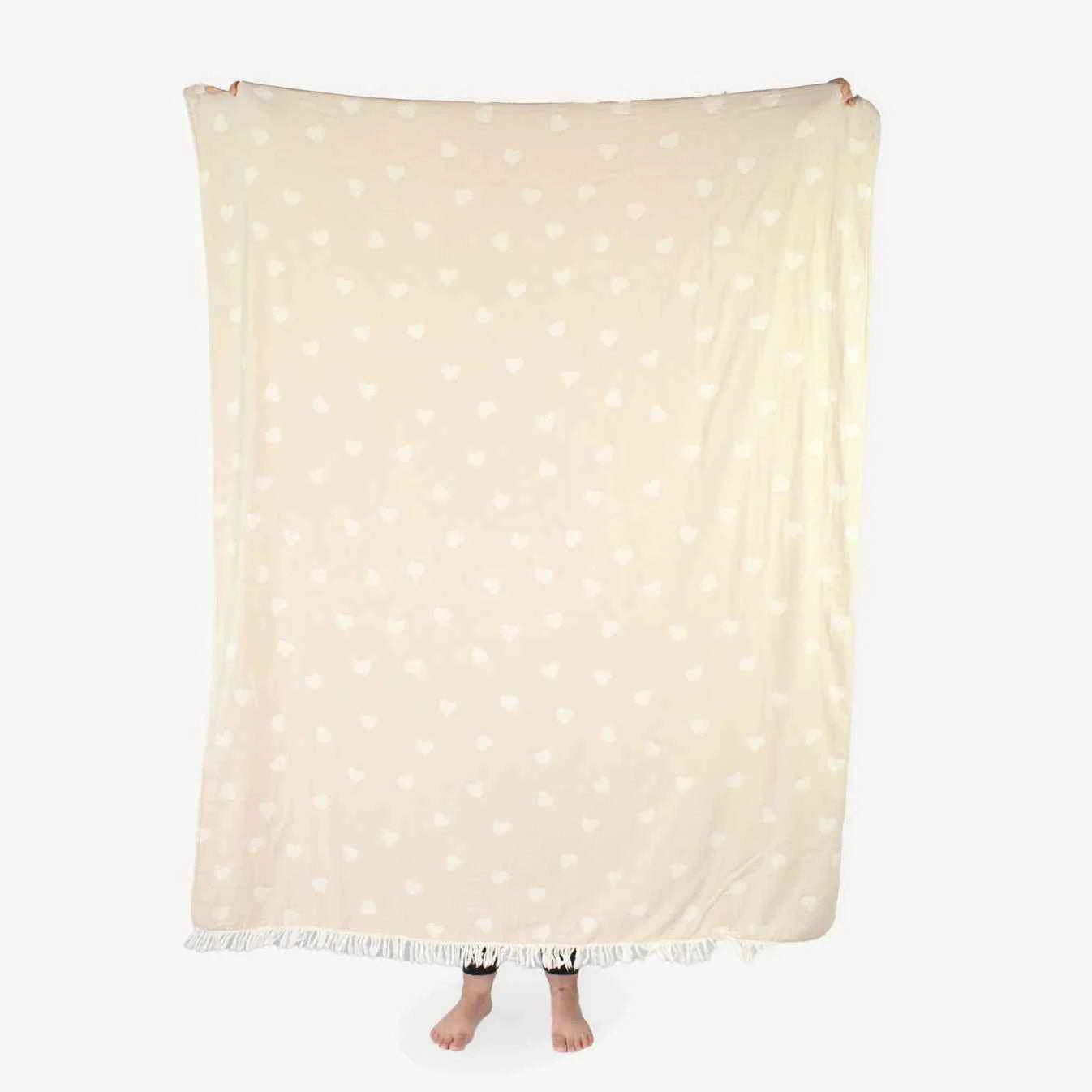 Have A Heart Fleece Lined Throw | HOME Collection