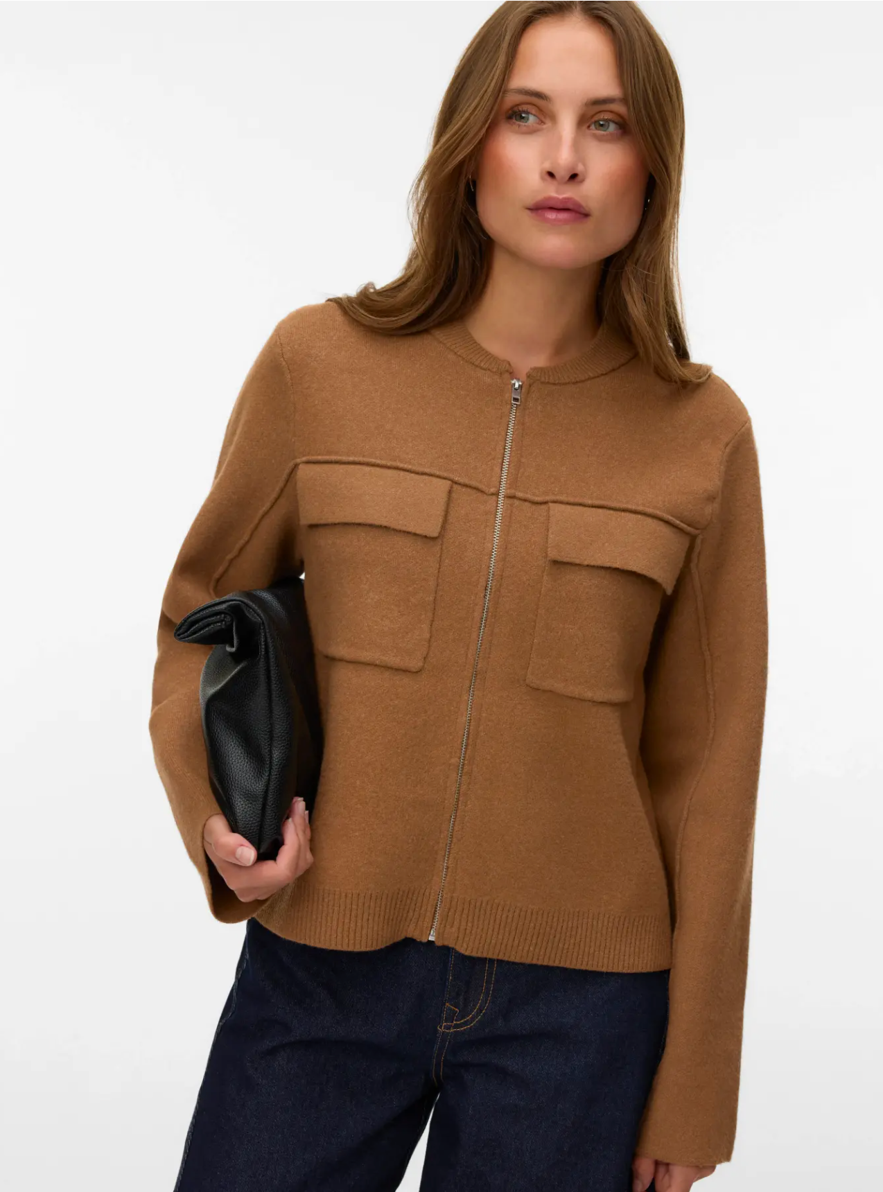 VMApple Zipper Cardigan