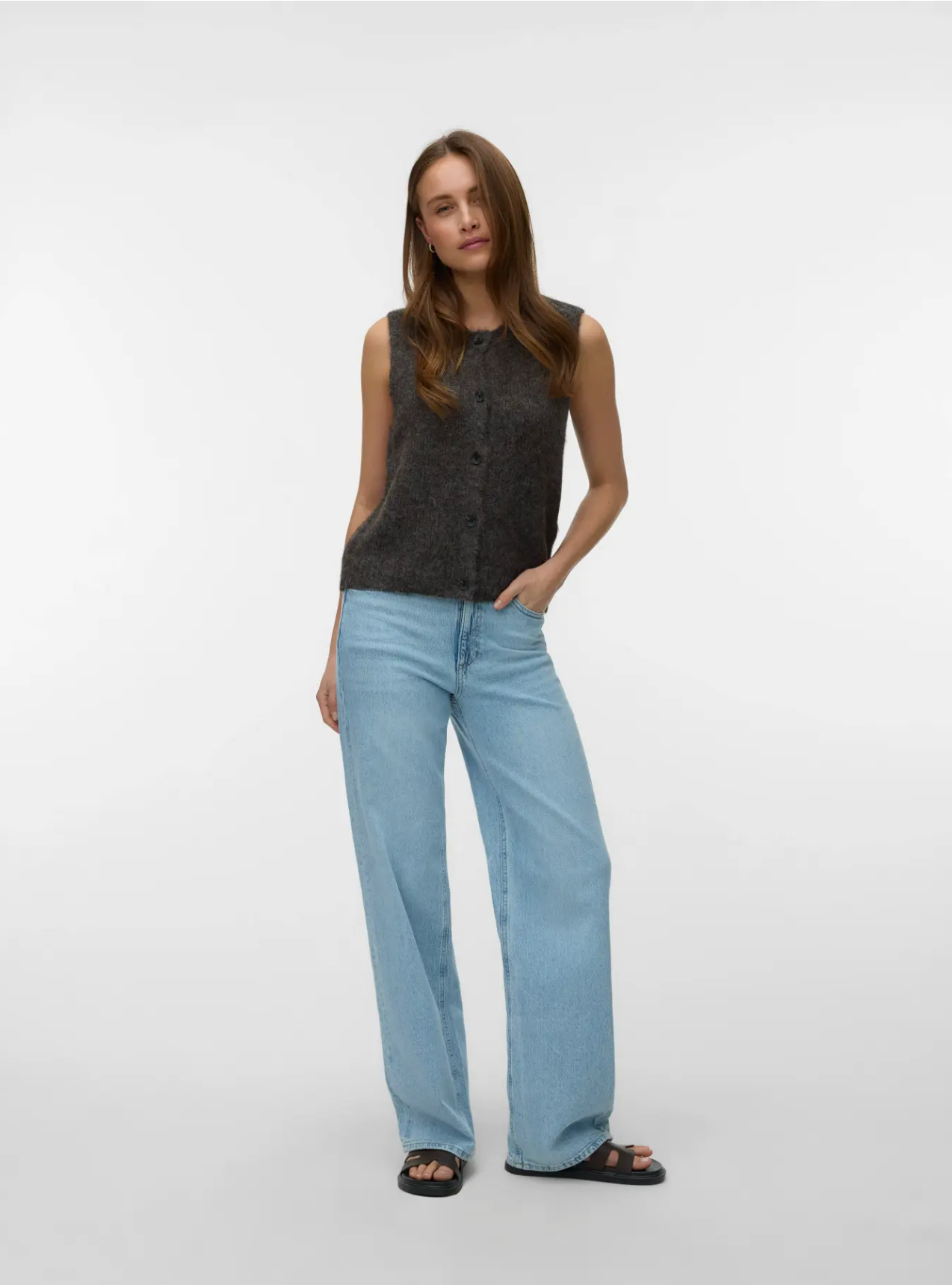 VMNovah Knit Button Up Vest