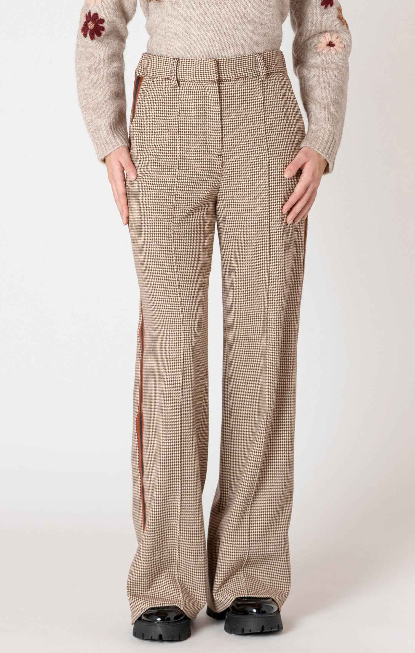 Brantley Houndstooth Wide Pant