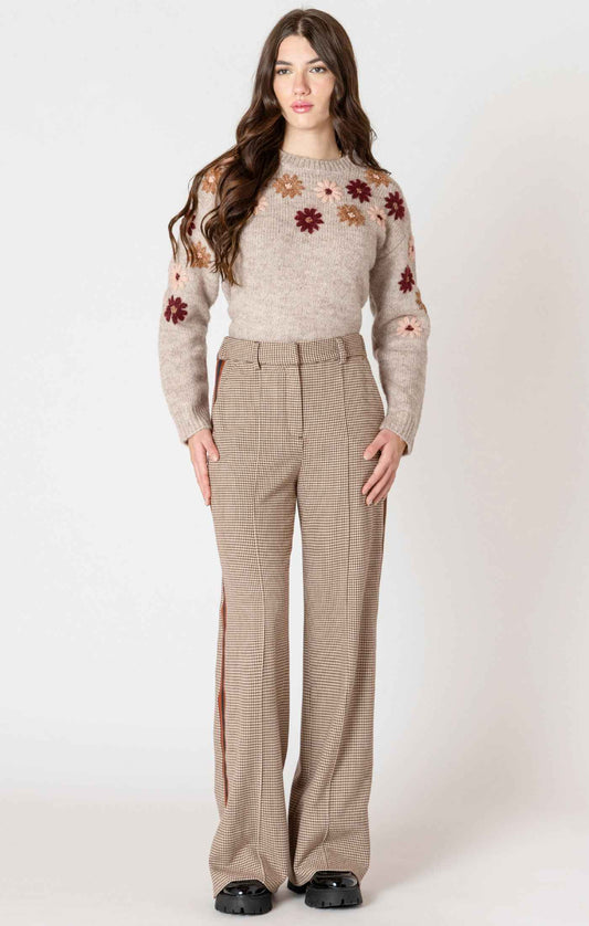 Brantley Houndstooth Wide Pant
